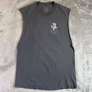 Stone Brewing Arrogant Bastard Ale Cut Off Tank Mens Large Gray Graphic Beer Tee